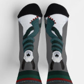 “Fleece Navidad” Grappige Chic Grijze Lama Sokken (Top)
