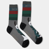 “Fleece Navidad” Grappige Chic Grijze Lama Sokken (Rechts)