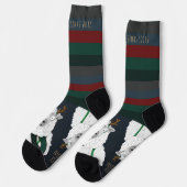 “Fleece Navidad” Grappige Festive Blauwe Schaap  Sokken (Links)