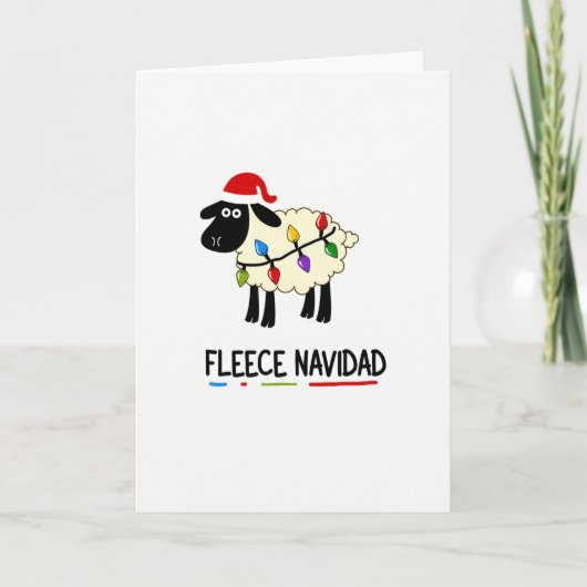 Fleece Navidad Grappige Kaart (Voorkant)