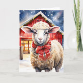 Fleece Navidad | Grappige kerst schaap woordspelin Kaart (Voorkant)