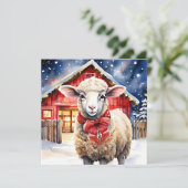 Fleece Navidad | Grappige kerst schaap woordspelin Kaart (Staand voorkant)