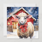 Fleece Navidad | Grappige kerst schaap woordspelin Kaart (Voorkant)