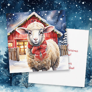 Fleece Navidad   Grappige kerst schaap woordspelin Kaart