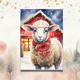 Fleece Navidad   Grappige kerst schaap woordspelin Kaart