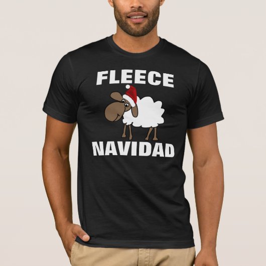 FLEECE NAVIDAD grappige kerst T-shirts (Voorkant)