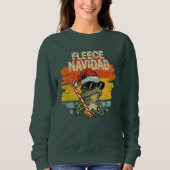 Fleece Navidad Grappige Kerstman Kikker Retro Trui (Voorkant)