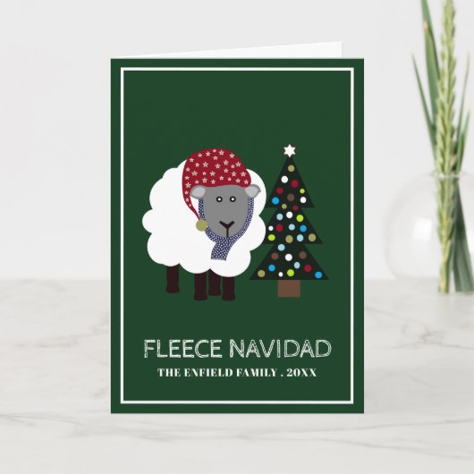 Fleece Navidad, grappige Spaanse kerst Kaart (Voorkant)