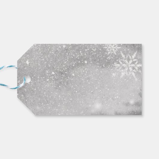 Fleece Navidad Grijs Schaap Foto Kerstcadeau Label Cadeaulabel (Achterkant Horizontaal)