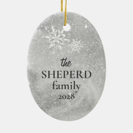 Fleece Navidad Grijs Schaap Kerst Ornament (Achterkant)