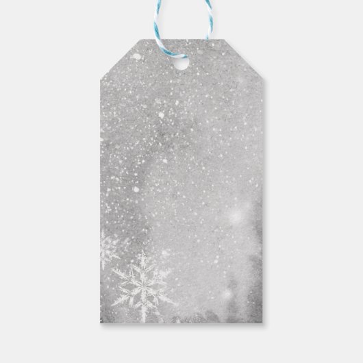 Fleece Navidad Grijs Schaap Kerstcadeau Label Cadeaulabel (Achterkant)