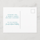 Fleece Navidad | Grote kerstdagen met Llamas Briefkaart (Achterkant)