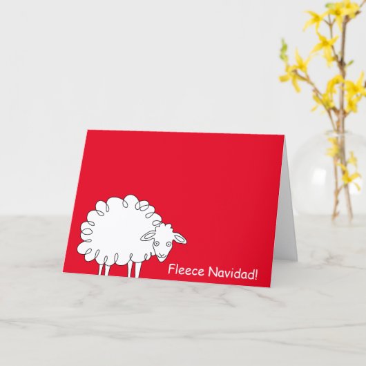 Fleece Navidad Holiday Card Kaart (Gele Bloem)