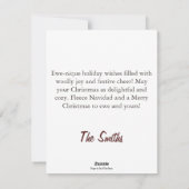 Fleece Navidad Kerst Wenskaart Feestdagenkaart (Achterkant)