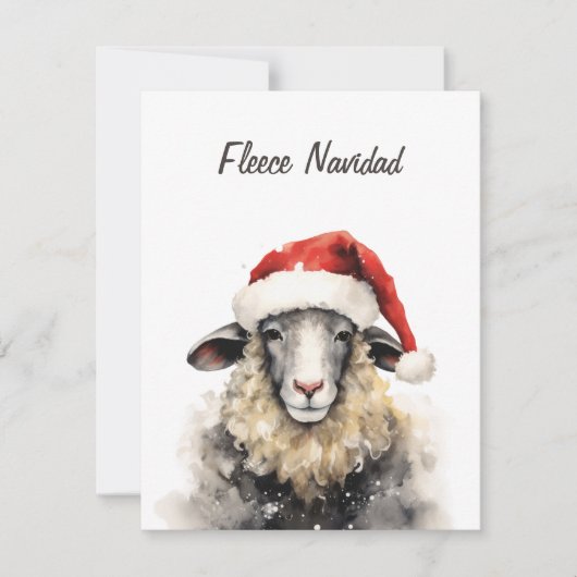 Fleece Navidad Kerst Wenskaart Feestdagenkaart (Voorkant)