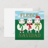 Fleece Navidad - kerstkaart (Voorkant / Achterkant)