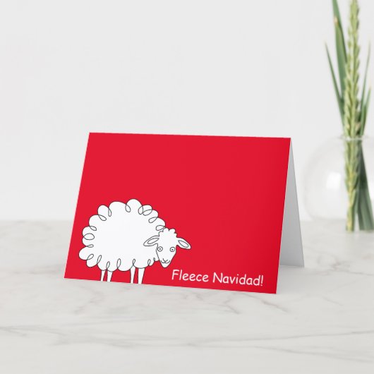 Fleece Navidad Kerstkaart Kaart (Voorkant)