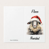 Fleece Navidad-kerstkaart Kaart (Buitenkant ongevouwen)