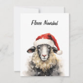Fleece Navidad Kerstmis Plat Kaart (Voorkant)