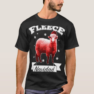 Fleece Navidad Kerstmis Schaap Lam Feliz Xmas Pu T-shirt