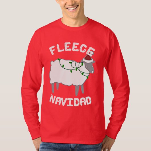 Fleece Navidad Kerstmis T-shirt (Voorkant)