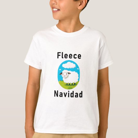 "Fleece Navidad" Kerstmis T-shirt (Voorkant)
