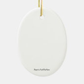 Fleece Navidad Kerstversiering Keramisch Ornament (Achterkant)