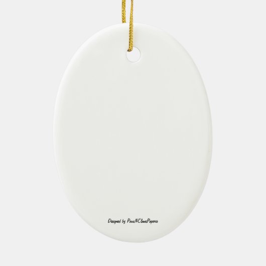 Fleece Navidad Kerstversiering Keramisch Ornament (Achterkant)