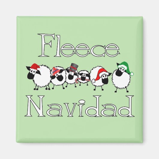 Fleece Navidad koelkastmagneet Magneet (Voorkant)