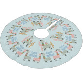 Fleece Navidad Llamas Kerstboom Rok (Gekanteld)