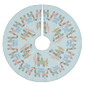 Fleece Navidad Llamas Kerstboom Rok (Voorkant)