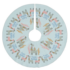 Fleece Navidad Llamas Kerstboom Rok