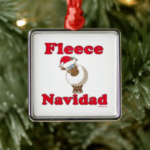 Fleece Navidad Metal Ornament