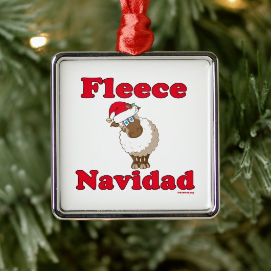 Fleece Navidad Metal Ornament (Boom)