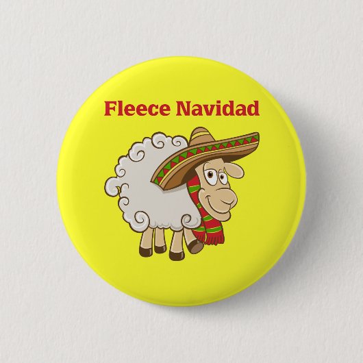 Fleece Navidad Ronde Button 5,7 Cm (Voorkant)