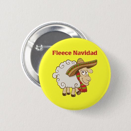 Fleece Navidad Ronde Button 5,7 Cm (Voorkant /achterkant)