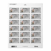 Fleece Navidad Santa Sheep Kerstadres Label (Full Sheet)