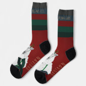 “Fleece Navidad” Schaap Grappig Plezier Feestelijk Sokken (Links)