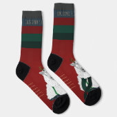 “Fleece Navidad” Schaap Grappig Plezier Feestelijk Sokken (Rechts)
