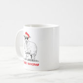 Fleece Navidad Schaap in een zonnebril Koffiemok (Voorkant links)