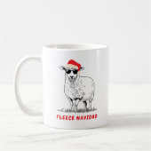 Fleece Navidad Schaap in een zonnebril Koffiemok (Links)