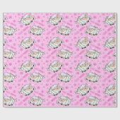 Fleece Navidad. Schaap Inpakpapier (Vlak)