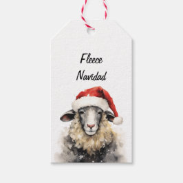 Fleece Navidad Schaap Kerstcadeau Label Cadeaulabel