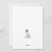 Fleece Navidad Schaap met Zonnebril Feestdagenkaart (Achterkant)