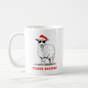 Fleece Navidad Schaap met Zonnebril Koffiemok