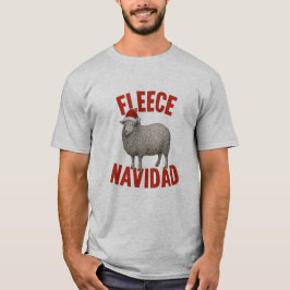 Fleece Navidad Schaap Pun Kerst T-Shirt