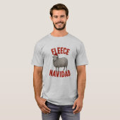 Fleece Navidad Schaap Pun Kerst T-Shirt (Voorkant volledig)
