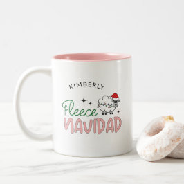 Fleece navidad schattig kerst aanpasbaar tweekleurige koffiemok