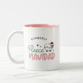 Fleece navidad schattig kerst aanpasbaar tweekleurige koffiemok