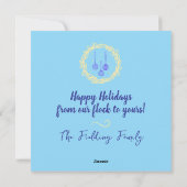 Fleece Navidad Schattige Kerstschaap gepersonalise Feestdagenkaart (Achterkant)